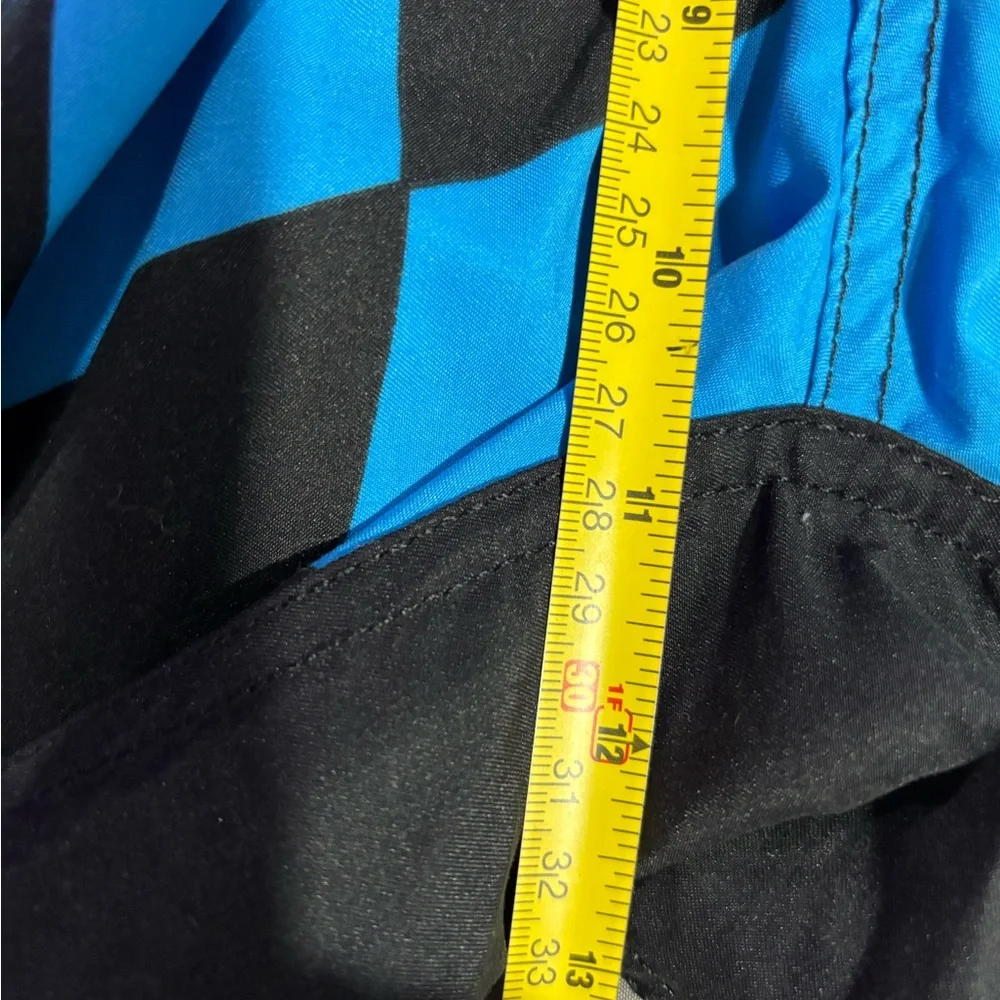 Stratus Men’s Vibrant Retro 80’s Style Blue and Black Board Skater Shorts